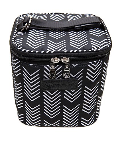 Sarah Wells Cold Gold Breastmilk Cooler Bag With Ice Pack (Black And White) #TOP3