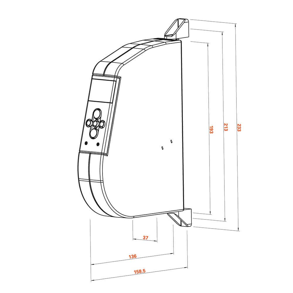 Eléctrico Enrollador Cinta Persiana/Rollotron attas Estándar Ap Blanco Tipo eW920-M