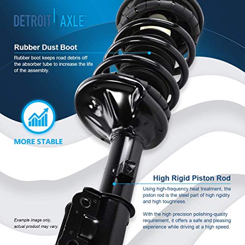 Image of Detriot Axle - 8pc Front Strut Kits for 2000-2005 Hyundai Accent Complete Front Strut w /Coil Spring Assembly + Sway Bar Links + Lower Ball Joint + Outer Tie Rod End 2001 2002 2003 2004 Replacement