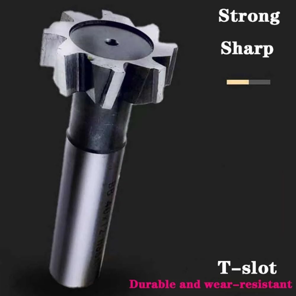 Fraise à rainurer en T HSS for métal et bois – Fraise en acier rapide, diamètre 8-25 mm, épaisseur 1-12 mm(12 * 3 * 8 * 60mm)
