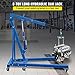 VEVOR Hydraulic Long Ram Jack, 8 Tons/17363 lbs Capacity, with Single Piston Pump and Clevis Base, Manual Cherry Picker w/Handle, for Garage/Shop Cranes, Engine Lift Hoist, Blue