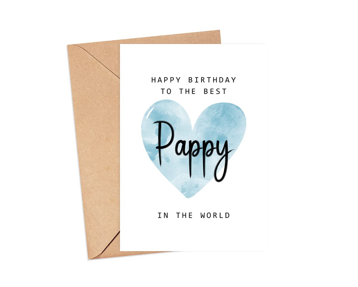 Happy Birthday To The Best Pappy In The World Card - Pappy Birthday Card - Pappy Card - Father's Day Gift - Happy Birthday Card