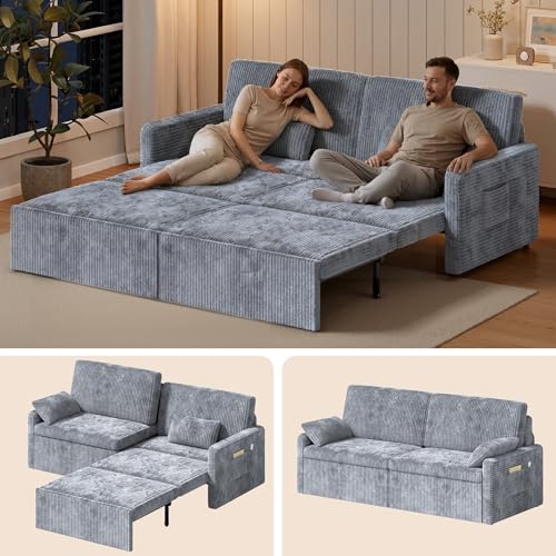 Ahomly 78.7” King Size Convertible Sofa Bed,...