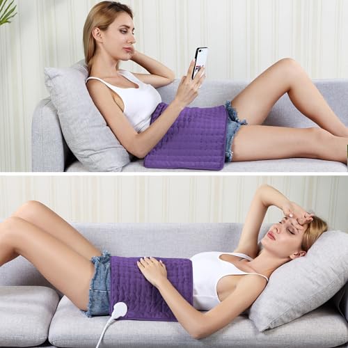 Image of Electric Heating pad for Back Neck Shoulder Knee Arms Legs- Electric Heat Pads with 6 Heat Settings & Auto Shut Off &Dry /Moist Heat Heating Pad for Birthday Mother Father Girl Men Women