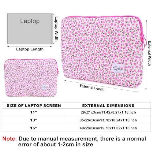 Funda para portátil floral de 13 pulgadas miniatura 5