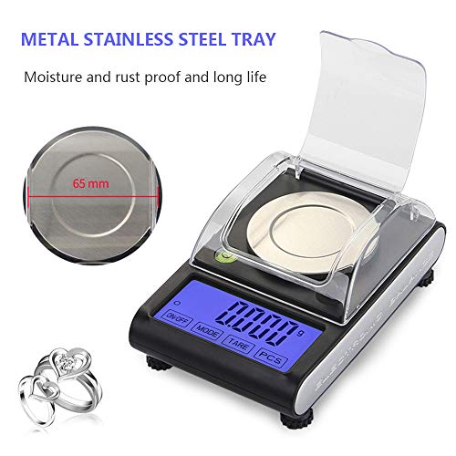 ZH-VBC Digital Scale Grams and Ounces, Digital Milligram Scale 50g/ 0.001g, Lab Analytical Balances Scale Portable Digital Pocket Scale for Powder Jewelry Gold and Gems Scale