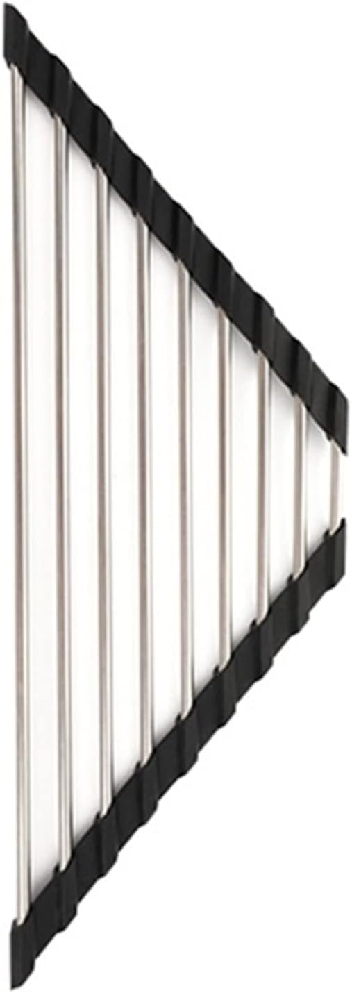 Nyyldr Dish Drainer Roll Up Triangle Dish Drying Rack for Sink Corner Over the Sink Caddy Sponge Holder Foldable Stainless Steel Drainer Kitchen(Hortel�)