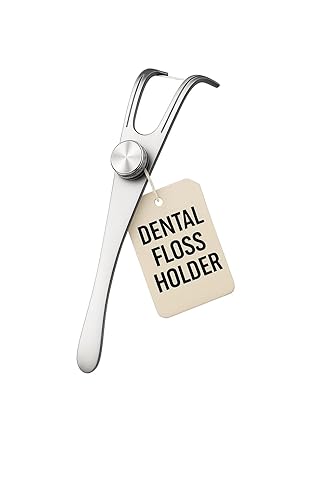 Dental Floss Holder, Refillable & Reusable Floss Pick - Dental Floss Handle - Stainless Steel Dental Floss Holder. Durable Reusable Flosser - One Pack - 1 Count (Pack of 1)