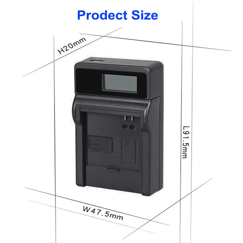 CITYORK (Paquete de 2) BP-70A Batería de Repuesto y Cargador para Samsung DV150F ES65 ES67 ES70 ES80 MV800 PL20 PL80 PL120 PL170 PL200 SL605 SL630 ST65 ST95 ST66 ST76 ST80 ST90 ST100 ST6500 BP-70A