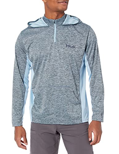 HUK Mens Coldfront Icon X Hoodie | Wind & Water Resistant Shirt