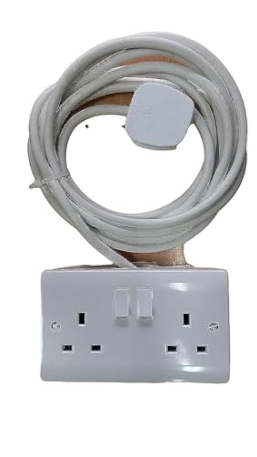 Extension Terminator with Wire Upto 10m Double Socket (13amp)