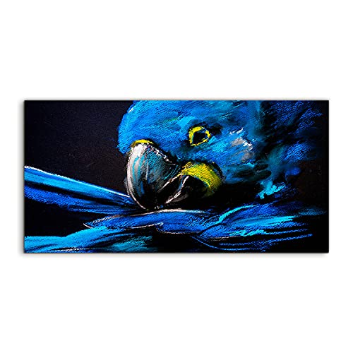 Tableau acrylique perroquet 120x60cm pour illuminer un mur sombre sans cadre lourd