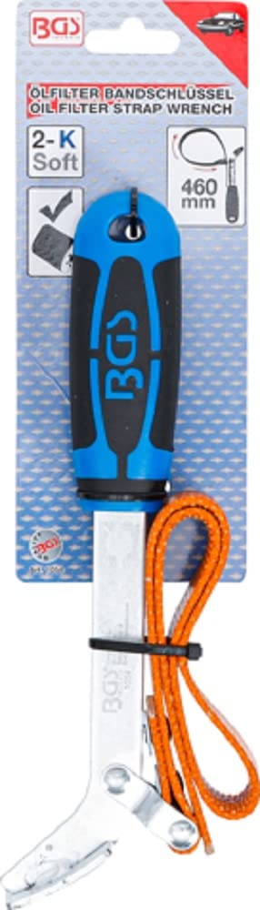 Clé à Sangle BGS 8536 Pour Filtres à Huile - Diamètre 110 à 155 Mm - Débloque Les Filtres Coincés