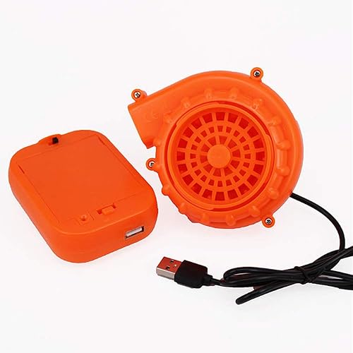Kiddale Original Fan - Mini ventilador para disfraz de dinosaurio, muñeca, cabeza de mascota u otros trajes de ropa inflables, naranja (versión