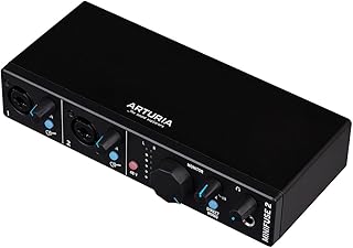 Arturia MiniFuse 2 with Music Production Software Dual Audio & MIDI Interface, Black