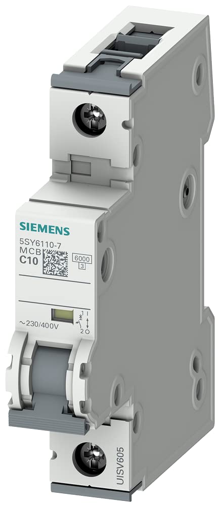 Interrupteur automatique Siemens 5sy6 Disjoncteur 1P 6A Curva C 6kA pour tableau électrique