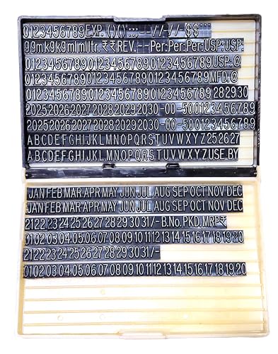 Image of ASPL 8mm Batch Coding Stamp Machine | Manual Date, Batch No. & MRP Printing for Bags, Pouches & Labels | Suitable for 10kg+ Packaging Use | Made in India