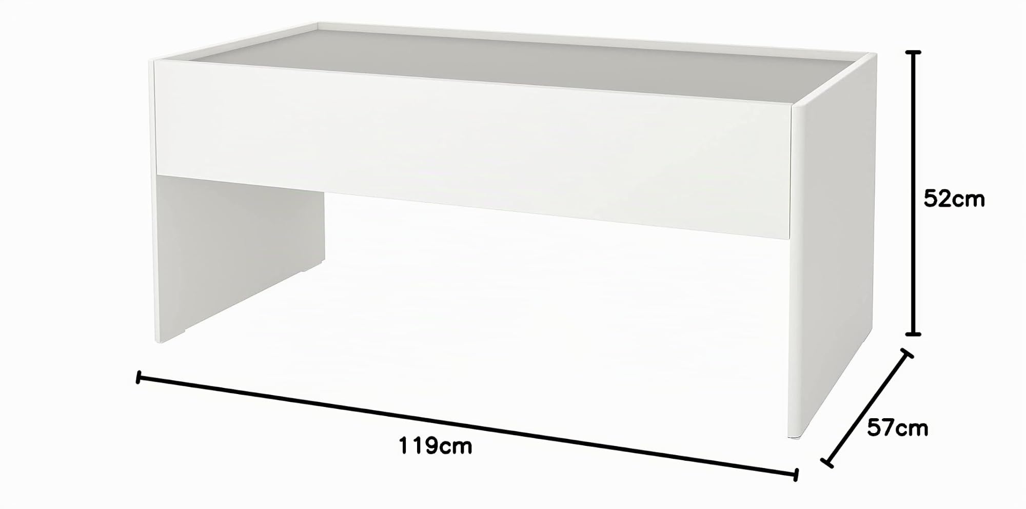 IKEA DUNDRA Aktivitätstisch mit Stauraum, Weiß/Grau