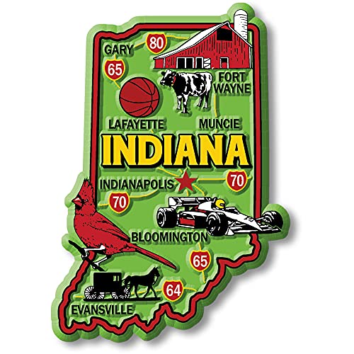 Imán decorativo Indiana Verde 2.5 x 3.6 pulgadas