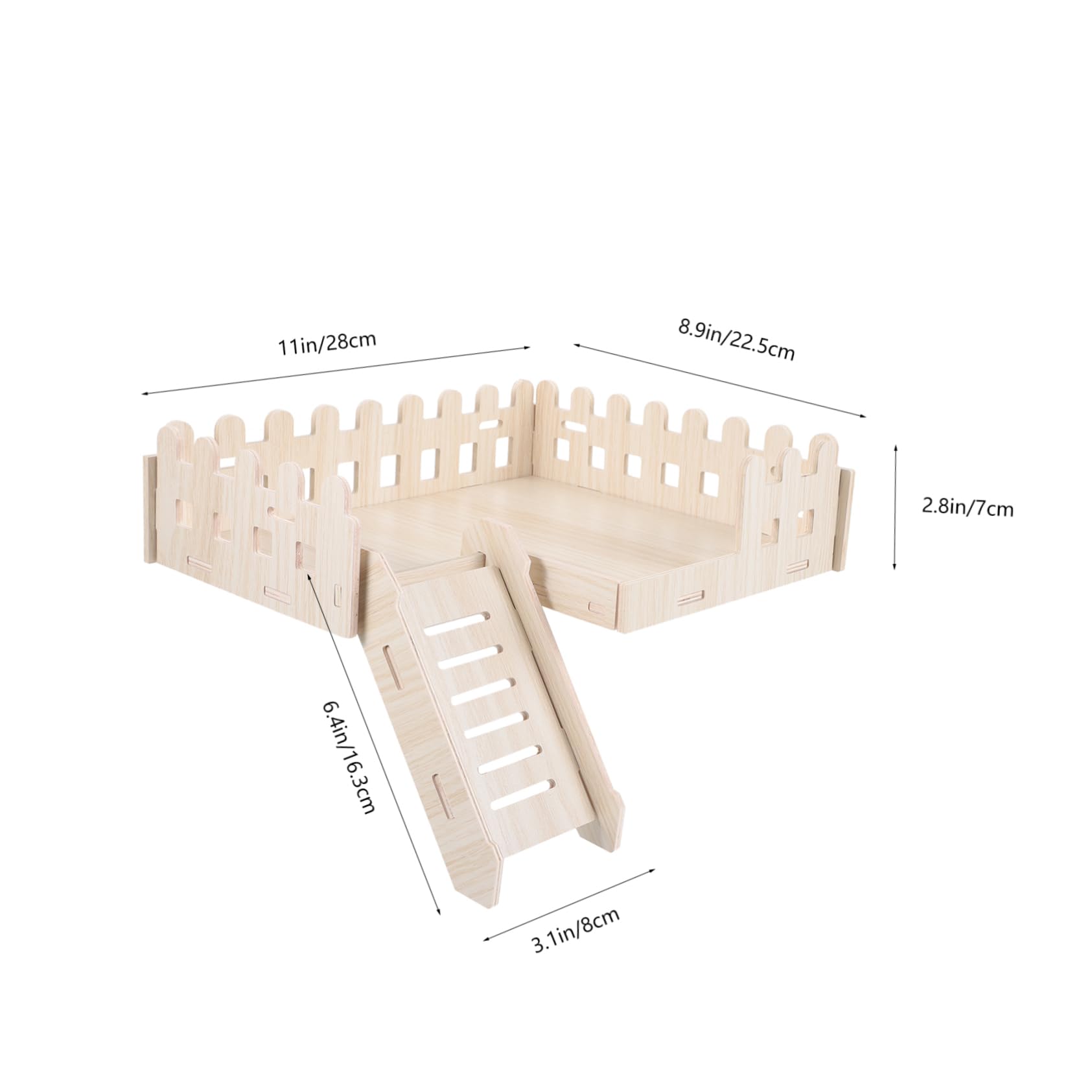 HANABASS 1satz Hamster Holz Plattform Mit Kletterleiter Robustes Käfigzubehör Für Kleine Tiere Für Hamster Meerschweinchen Und Andere Kleintiere Aus Natürlichem Holz Gefertigt