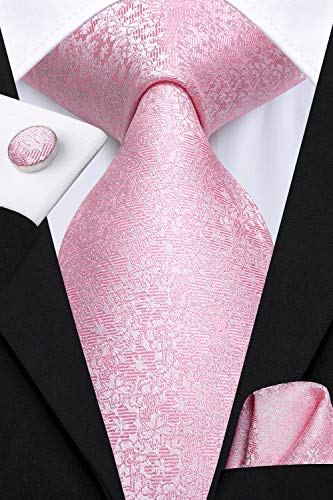 Image of Hi-Tie Men's Suspenders and Tie Set Silk Adjustable Elastic Y Braces with Strong 6 Clips Pocket Square Set