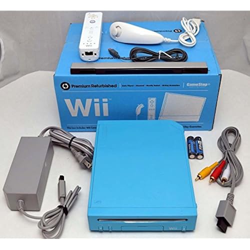 Nintendo Wii Limited Edition Blue Video Game Console Home System RVL-101