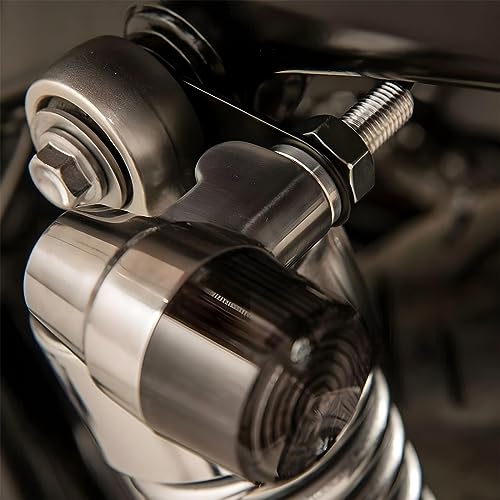 Image of AUCELI Rear Turn Signals Brackets, 2PCS Motorcycle Rear Indicator Light Relocation Holder, Silver Straight 10mm Hole Shock Brackets