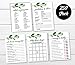 250 Greenery Baby Shower Games (Set of 5 Fun Activities for 50 Guests) Trivia, Who Knows Mommy Best, Who Said It?, Gift Bingo, Predictions and Advice, Unisex Gender Neutral Boy or Girl Eucalyptus Sage