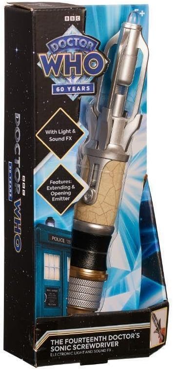 14th Sonic Screwdriver Doctors Whos with LED Light Sound Magic Wand Stick Funny 6.7 Inch Figure - Toy Collection - Gifts for Friend
