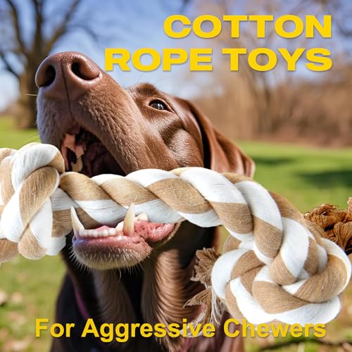 Image of Fida Dog Rope Toys for Medium Large Dogs, Chew Toys for Aggressive Chewers