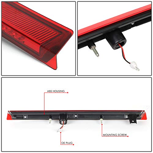Led Red Housing Trunk Center High Mount 3Rd Third Tail Brake Light Stop Lamp Compatible With Ford Mustang 99-04 #TOP3