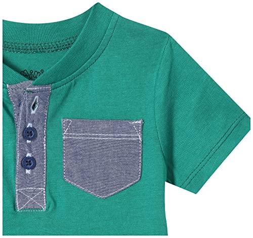 Image of miniklub Boys Green Henley Neck T-Shirt
