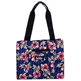 Nicole Miller of New York Insulated Lunch Cooler 11' Lunch Tote (Flower Navy)
