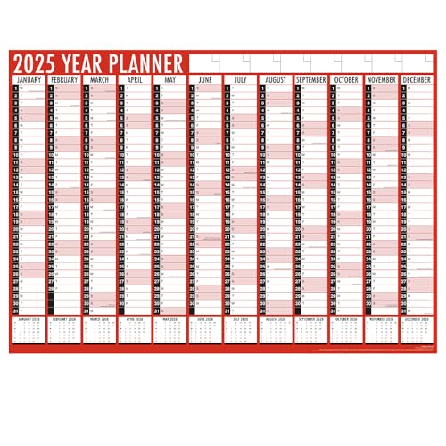 2024 Year Wall Planner Large A1-2024 Wall Calendar Runs January To December Full Year To View Holidays Are Marked - Ideal For Home And Office - Folded - View #6
