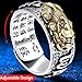 Feng Shui Ring Anillo Mantra Good Luck Fortune Wealth Protection Efficacious Rings for Men & Women, Adjustable Ring