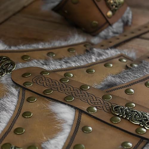 Brazaletes vikingos ajustables para evitar rozaduras de disfraz 6