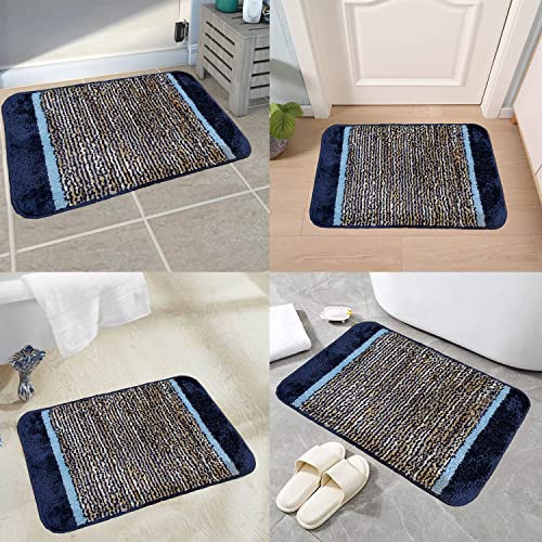 Image of Door Mats for Home | Door Mats for Home Entrance | Door Mat for Bathroom| Soft & Super Absorbent Mats for Shower | Washable, Non-Slip & Quick-Drying Mats (Pack of 2) (Multicolor)