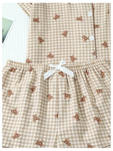 Image of Floerns Women's Floral Print Sleepwear Two Piece Beach Pajama Set