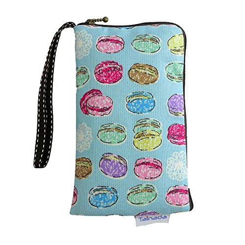 Image of Taianda Women Phone Wristlet Wallet Pouch, Dual Slots (Macaron Blue)