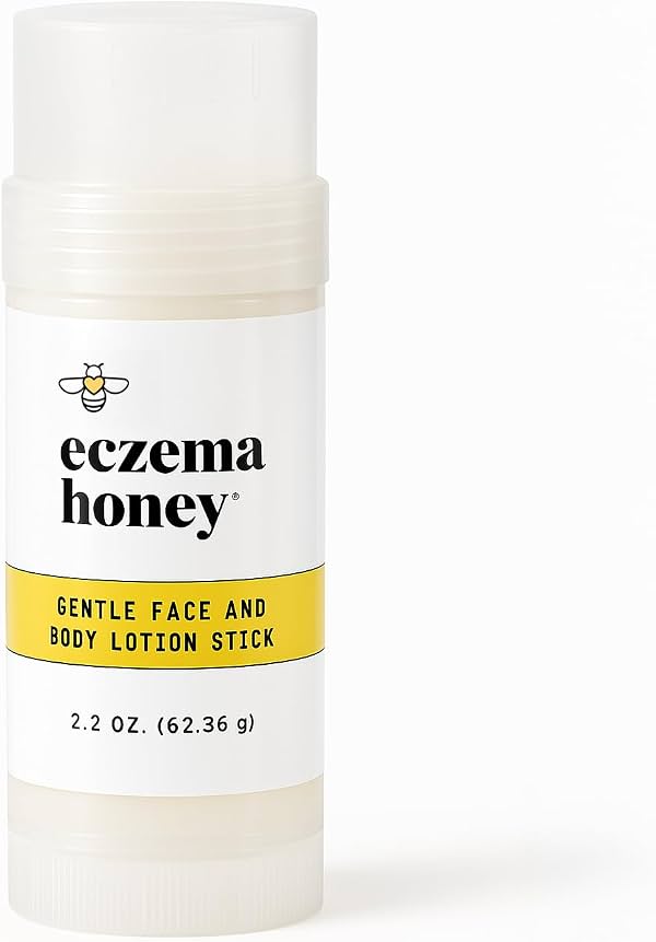 Barra de loción suave para rostro y cuerpo ECZEMA HONEY para psoriasis y más (2.2 oz) | Crema de manos humectante con avena coloidal para piel extremadamente seca – La loción para eczema ayuda con la dermatitis, nutritiva, 2.2 fl oz (paquete de 1)