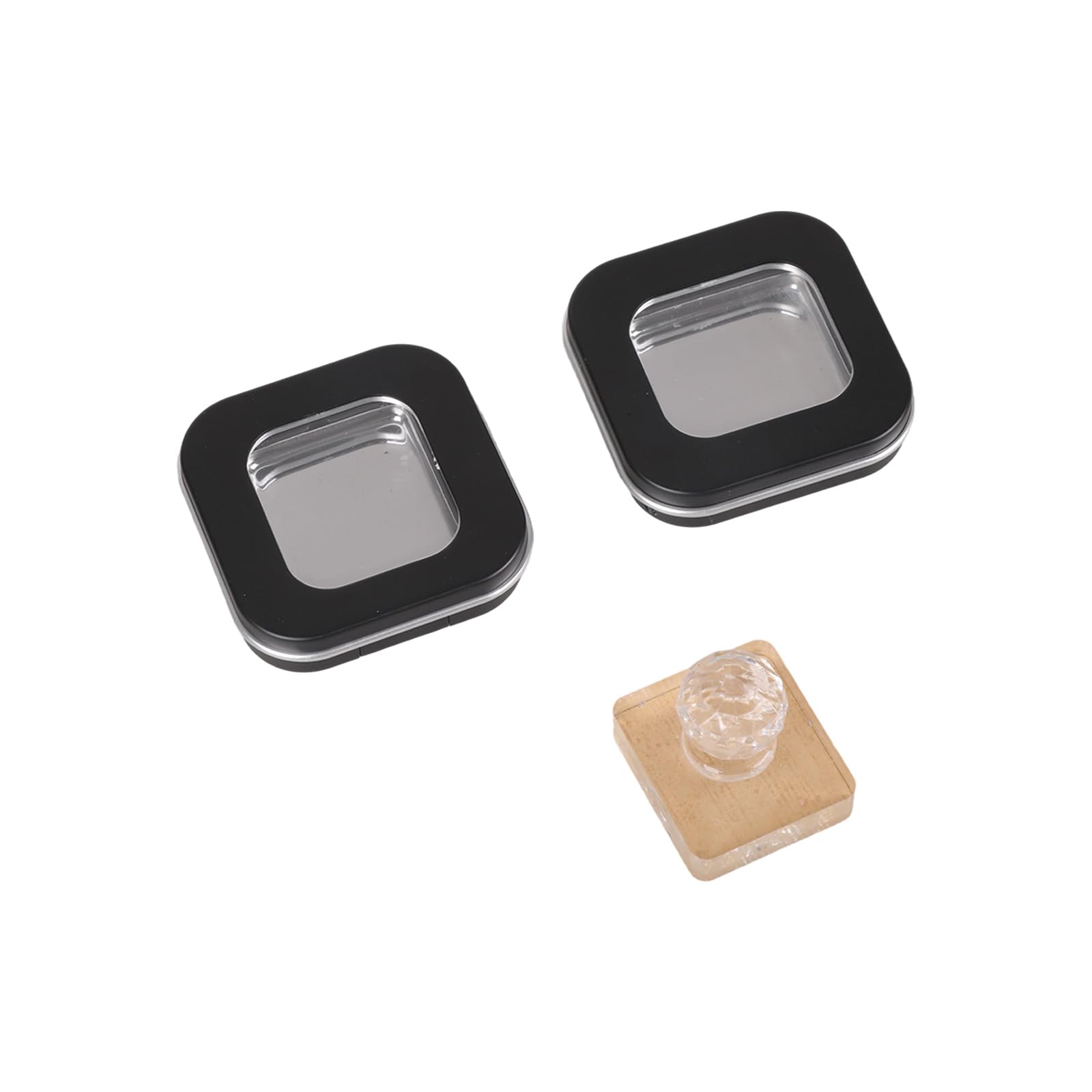Elnwnnkc No. 2 Of 2 Fashion Shut Powder Box Fit Featuring Press Stamp Technology For Stable Powder Positioning Sturdy Cosmetics Case