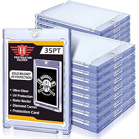 20 ct Magnetic Card Holders for Trading Cards, 35 pt Card Case fit for Standard Cards, MTG Cards, YUGIOH Cards, Sports Cards, Baseball Cards Toploaders Cover