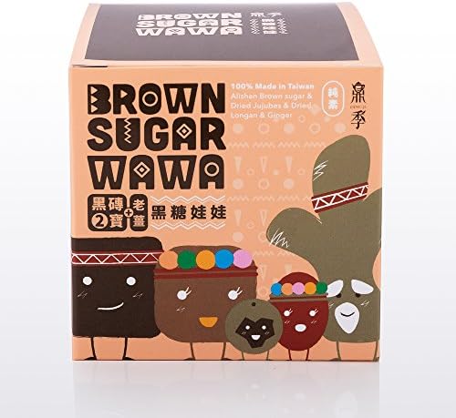 【DING JI】Brown Sugar Cubes with Ginger,Pure Cane Sugar with Dried Jujubes,Dried Logan,Ginger