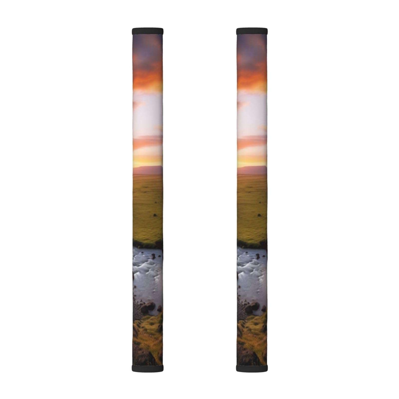 VGFJHNDF Refrigerator Door Handle Covers 2-Pack, Iceland Waterfall River Field Sunset Printed Protect and Decorate for Fridge Ovens Dishwashers