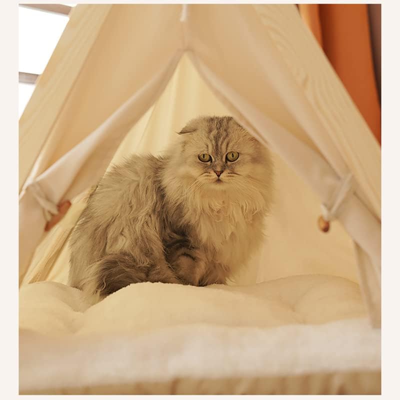 Cozy Retreat: The Ultimate Solid Wood Cat & Dog Teepee Tent Review