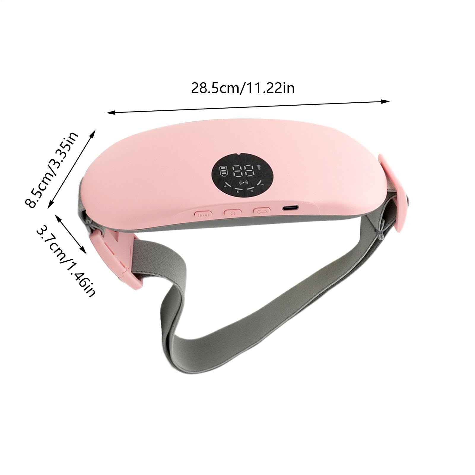 Cuscinetto Termico USB Cuscinetto Riscaldante Mestruale con 3 Temperature | USB Ricaricabile Fascia Riscaldante per Pancia, Cintura Riscaldata Mestruale Avvolgente per Riposo, Lettura e