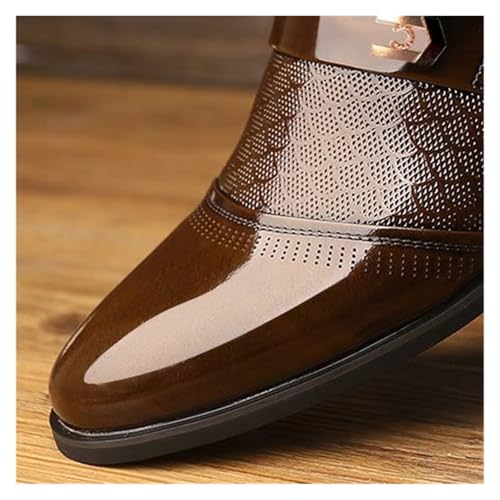 Dress Shoes For Men Winter Men's Genuine Leather High-Top Boots Plus Velvet Warm Business Shoes for Autumn Winter2