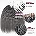 RHEANNA Feather Crochet Human Hair Extensions Knotless Pre-Separated Kinky-Yaki Straight Invisible Knot Human Crochet Hair For Black Women 18inch 120g