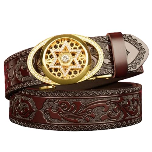 Ceinture à cliquet homme à motif floral pour rehausser un costume de cérémonie