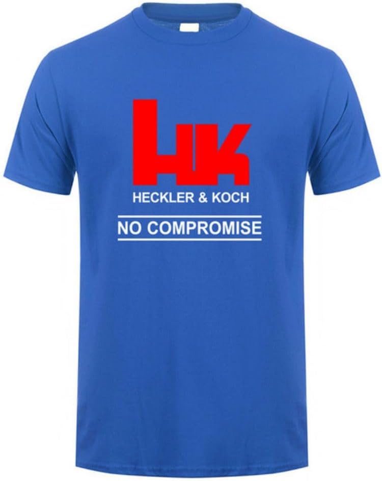 KJSYEDERHeckler Koch Firearms No Compromise T Shirt Short Sleeve Tees Mans Tshirts Men HK Logo T-Shirts